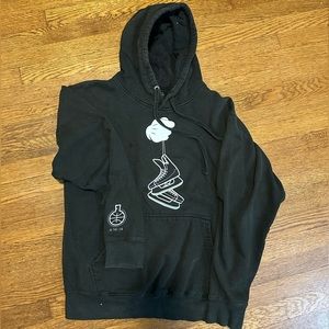 Black hoodie with graphic
